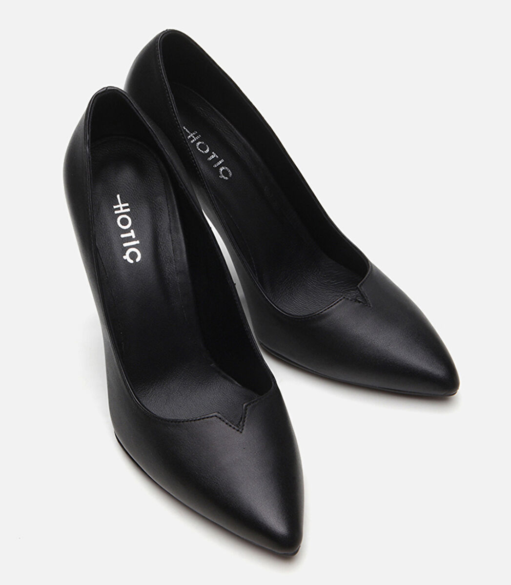 Kadın Deri Siyah Stiletto