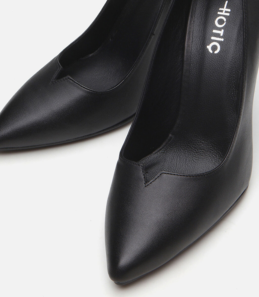Kadın Deri Siyah Stiletto