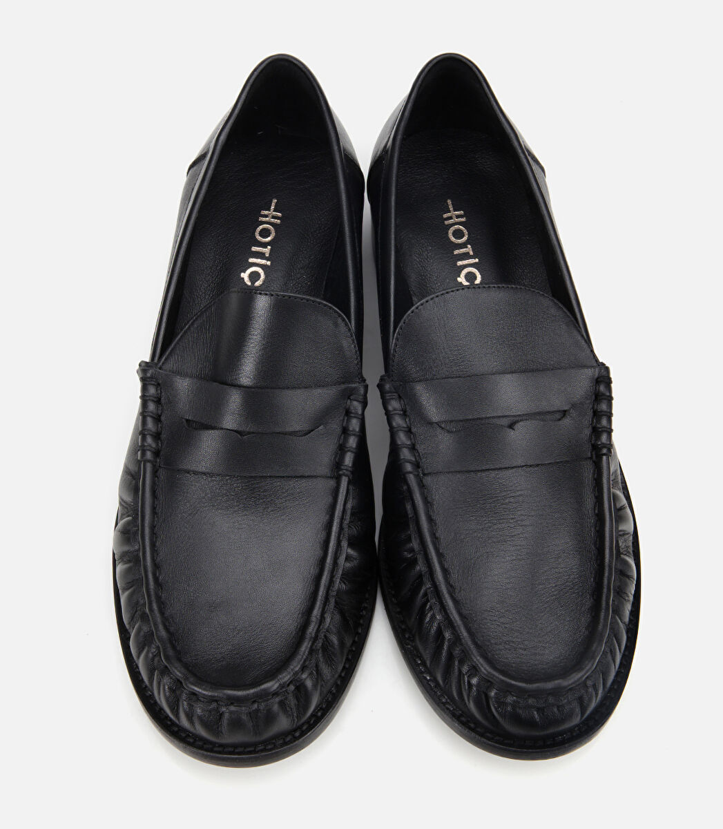 Kadın Deri Siyah Günlük Loafer