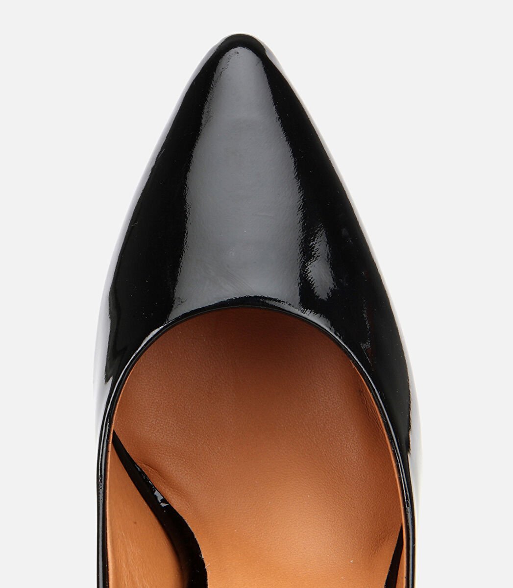 Kadın Rugan Deri Siyah Stiletto