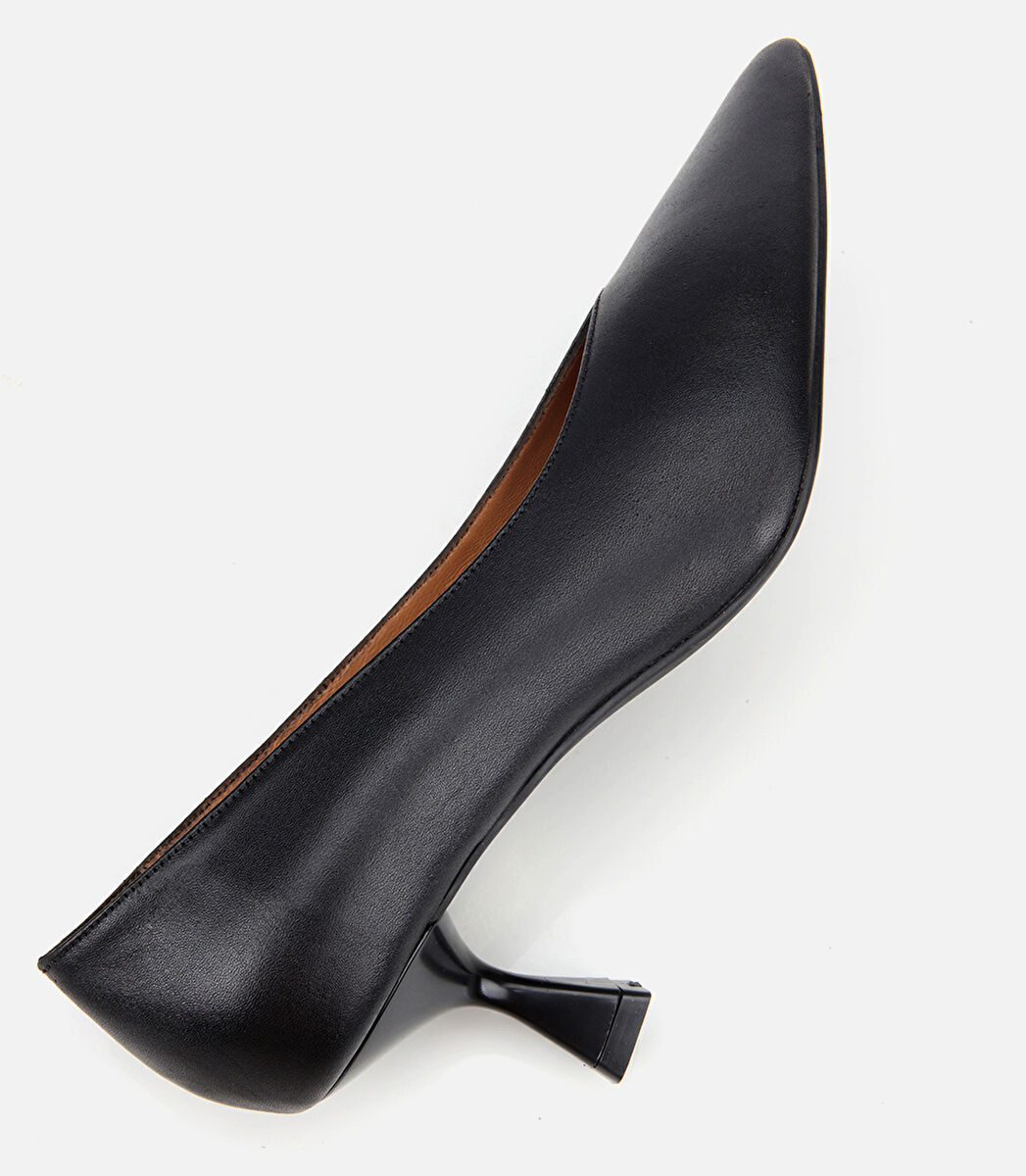 Kadın Deri Siyah İnce Topuklu Stiletto