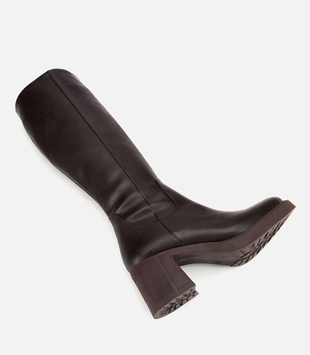 Kadın Kahverengi Yüksek Topuklu Çizme