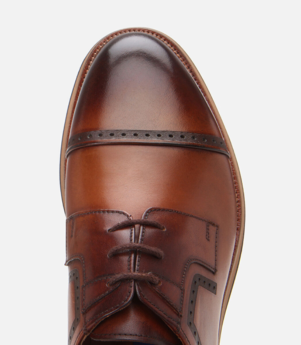 Erkek Deri Taba Hafif Tabanlı Klasik Ayakkabı