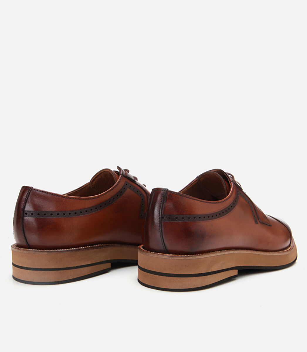 Erkek Deri Taba Hafif Tabanlı Klasik Ayakkabı