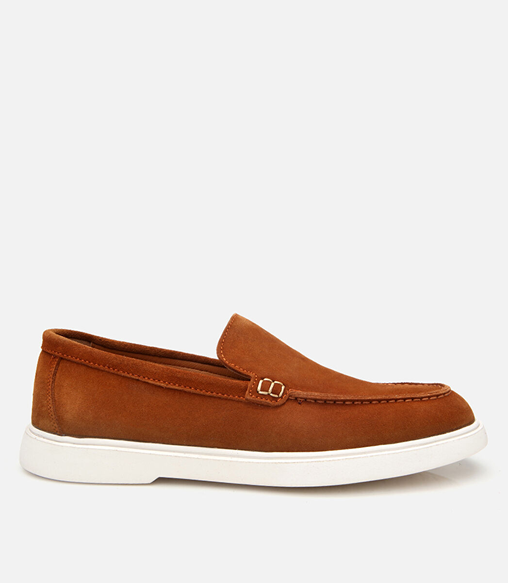 Erkek Süet Deri Taba Günlük Loafer
