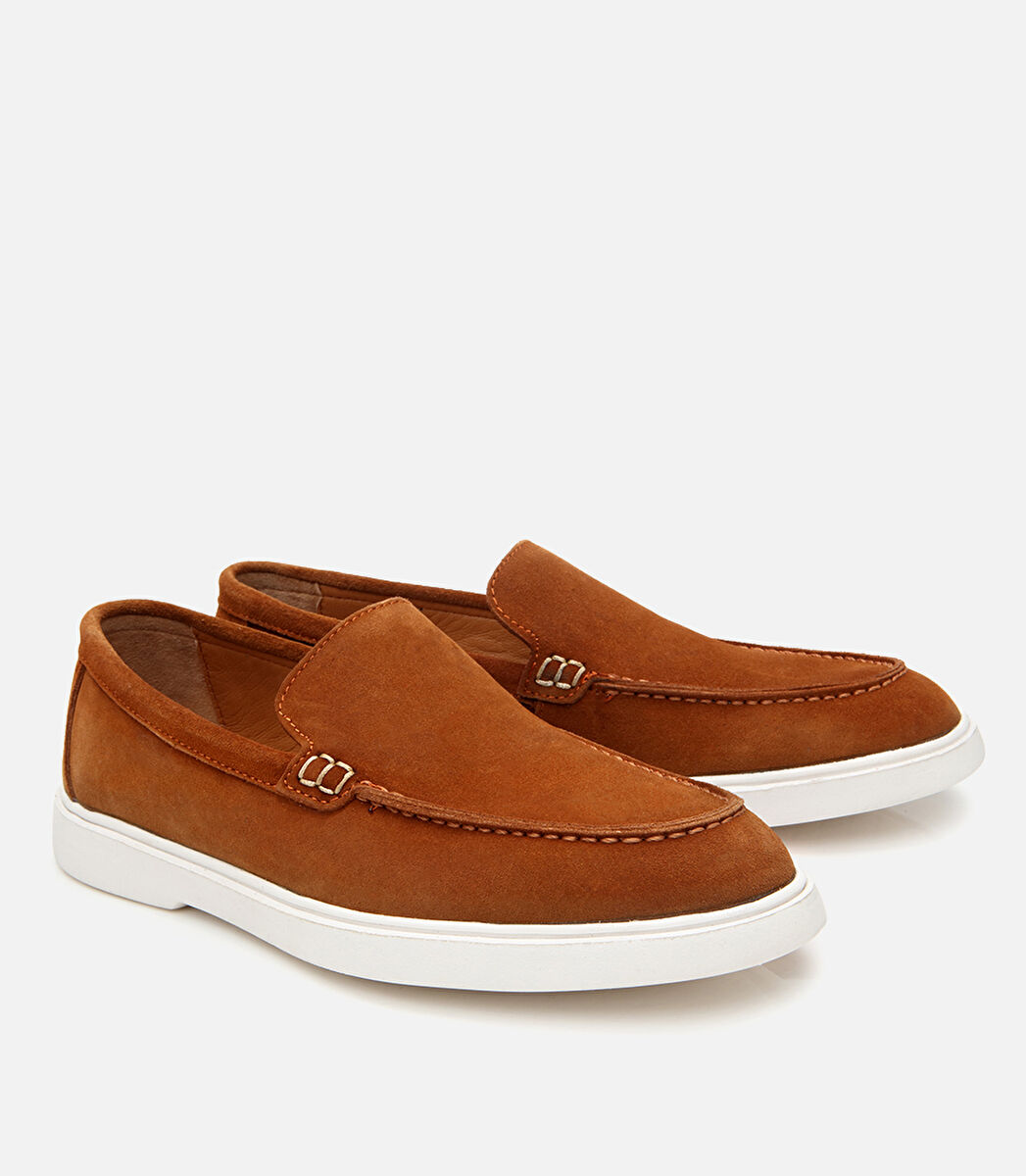 Erkek Süet Deri Taba Günlük Loafer