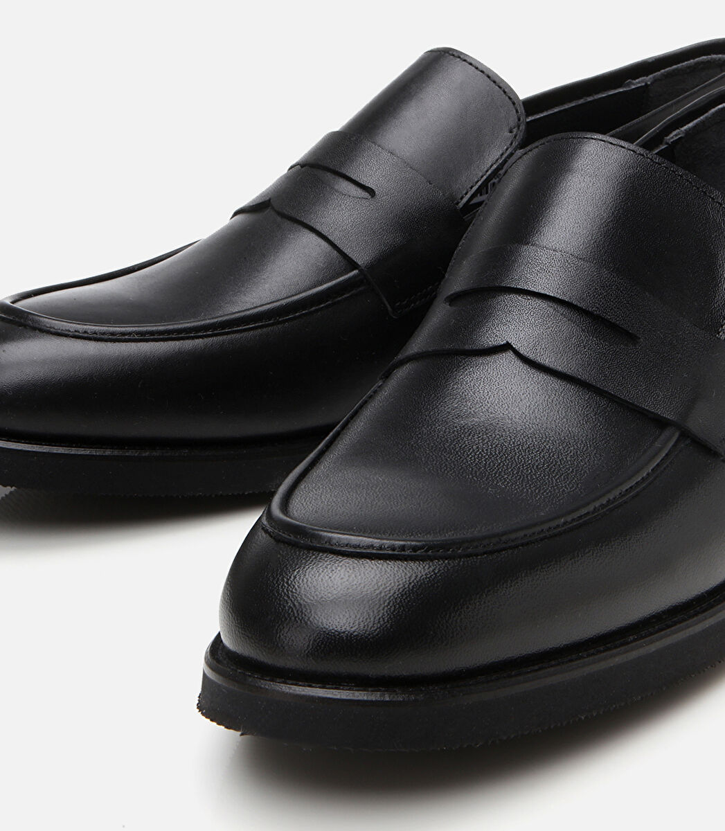 Erkek Deri Siyah Hafif Tabanlı Loafer