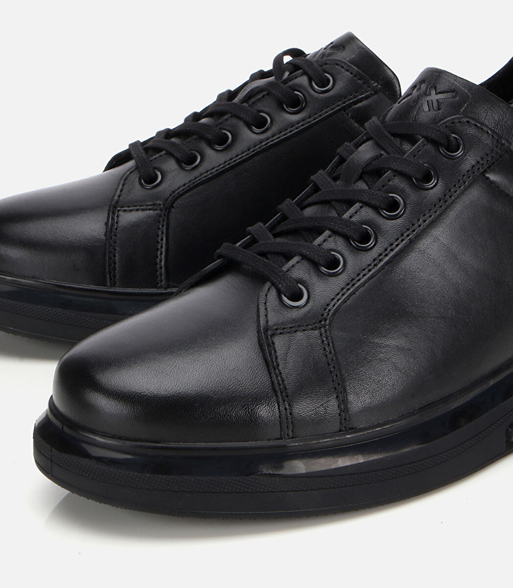 Erkek Deri Siyah Comfort Spor Ayakkabı