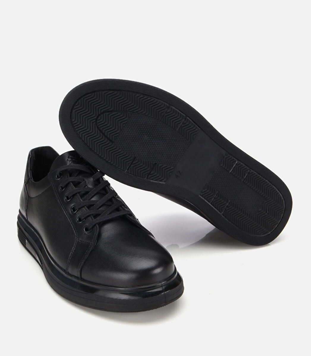 Erkek Deri Siyah Comfort Spor Ayakkabı