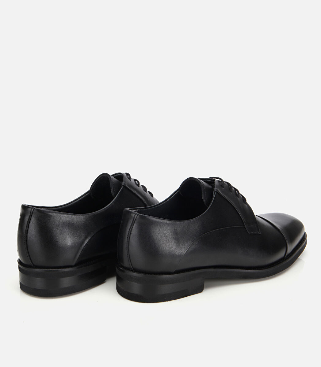 Erkek Deri Siyah Bağcıklı Klasik Ayakkabı