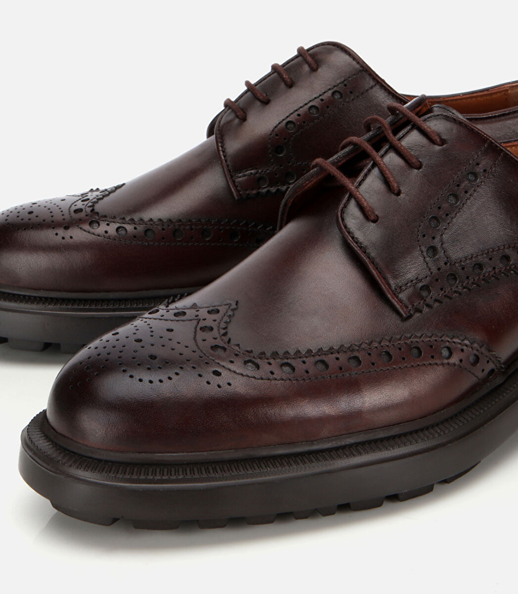 Erkek Deri Kahverengi Rahat Klasik Ayakkabı