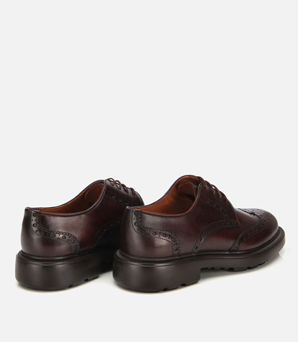 Erkek Deri Kahverengi Rahat Klasik Ayakkabı