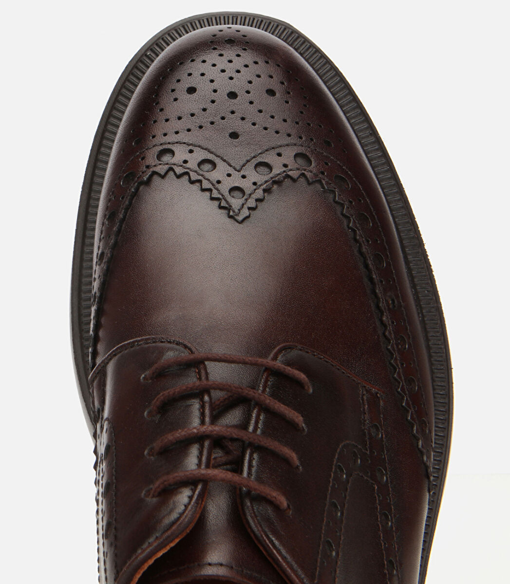 Erkek Deri Kahverengi Rahat Klasik Ayakkabı