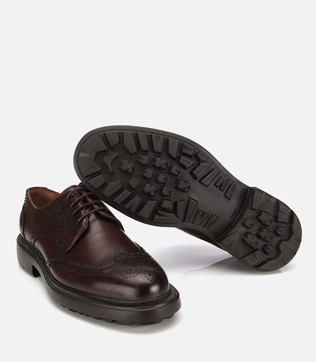 Erkek Deri Kahverengi Rahat Klasik Ayakkabı