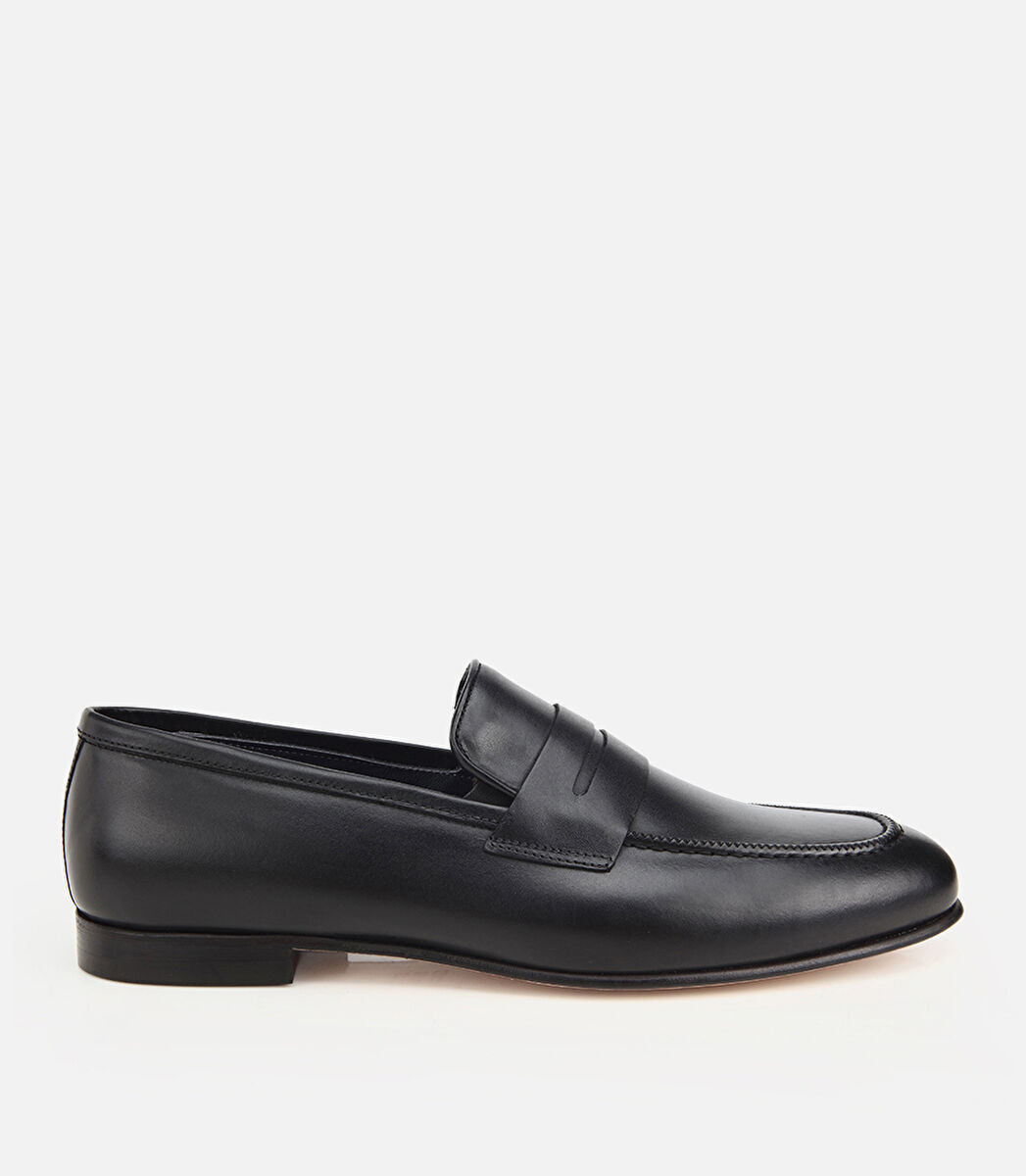 Erkek Deri Siyah Klasik Loafer