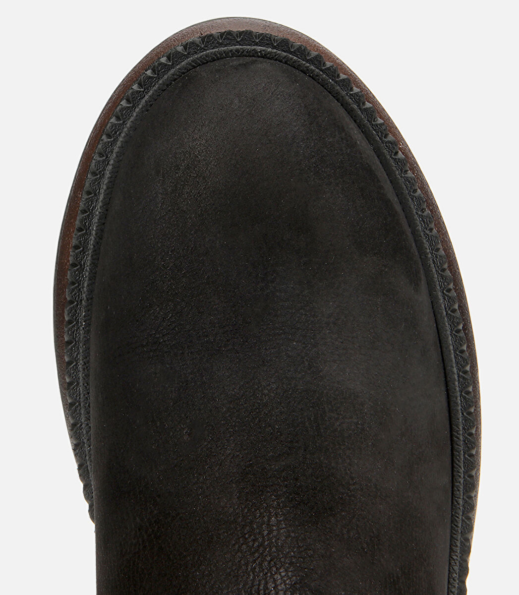 Erkek Nubuk Deri Siyah Lastik Detaylı Chelsea Bot