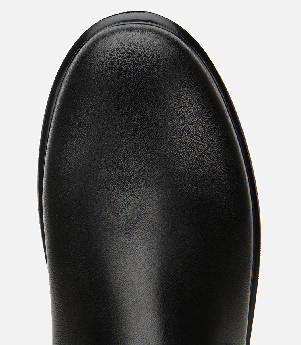 Erkek Deri Siyah Lastik Detaylı Comfort Chealsea Bot