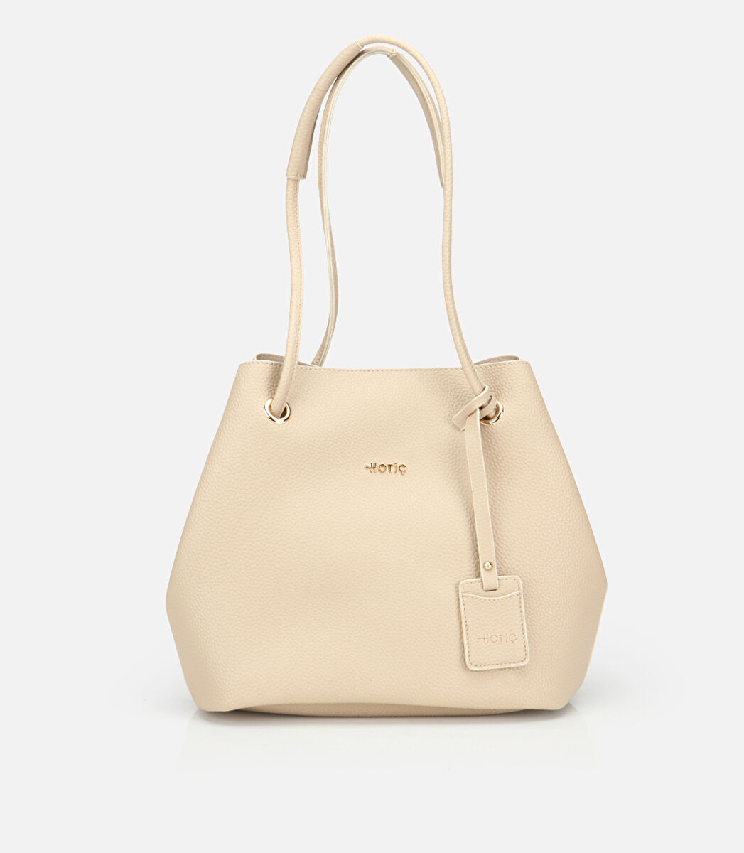 Kadın Bej Bucket Omuz Çantası