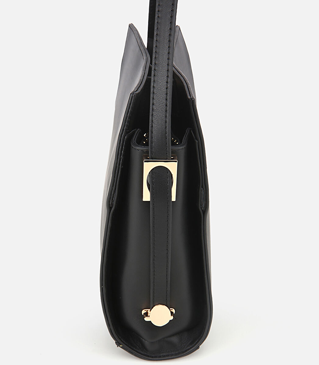 Kadın Deri Siyah Omuz Çantası