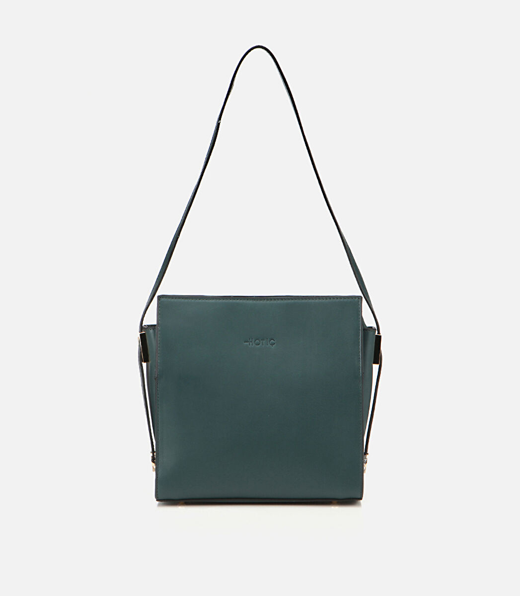 Kadın Deri Haki Omuz Çantası