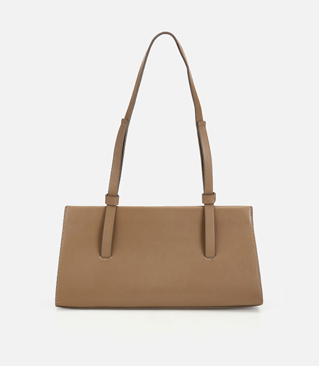 Kadın Vizon Mıknatıs Detaylı Omuz Çantası