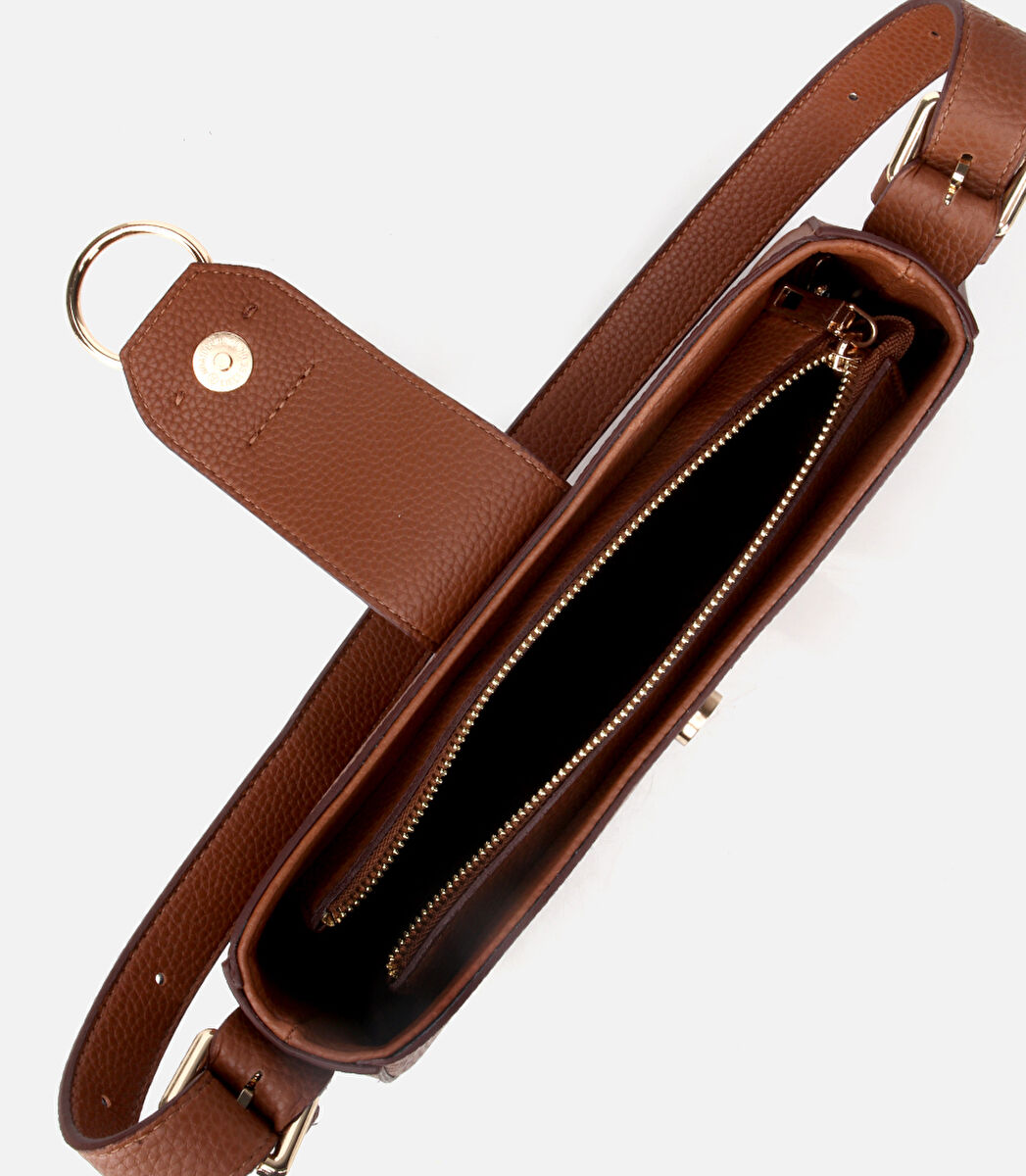 Kadın Taba Kilit Detaylı Omuz Çantası