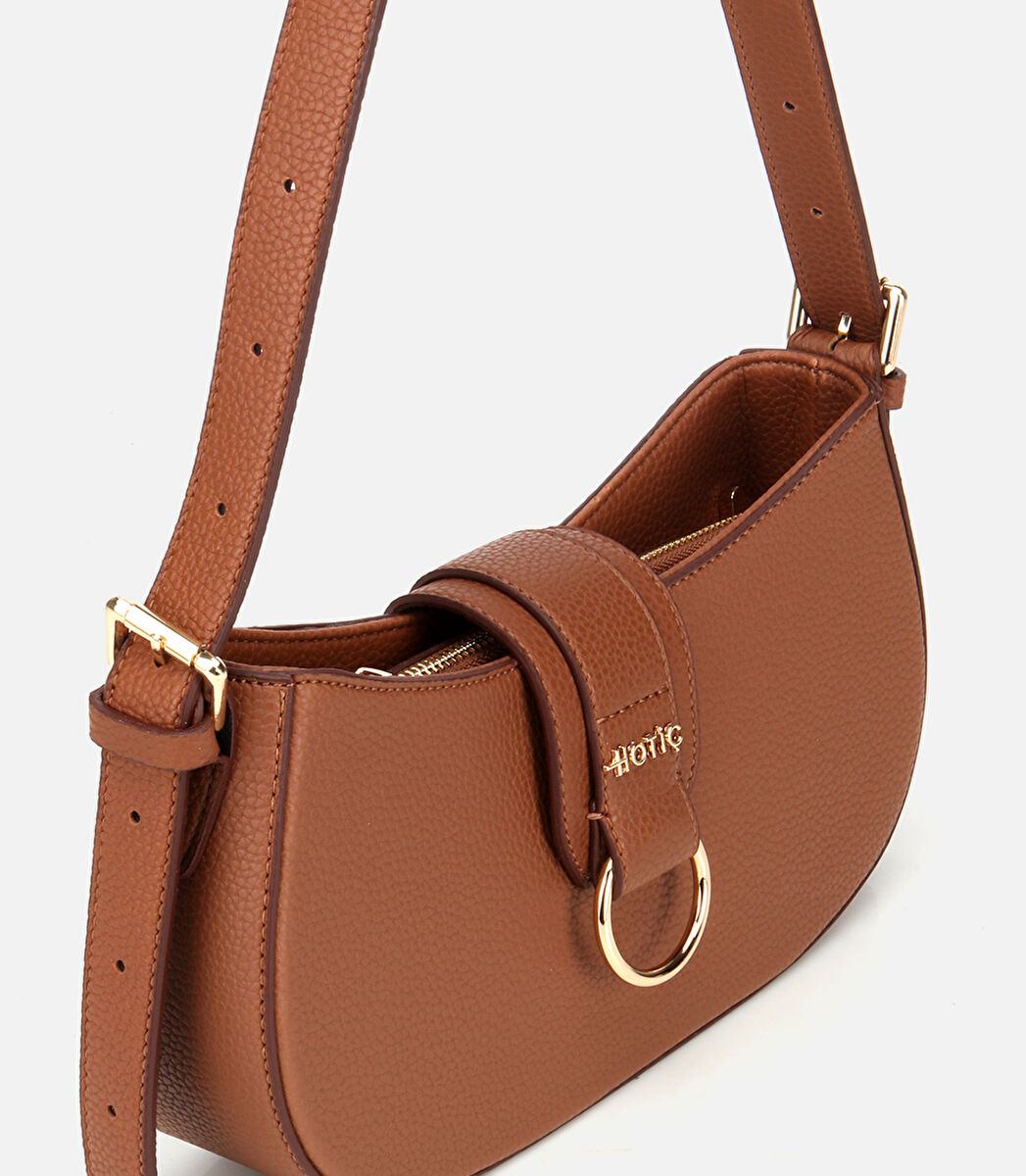 Kadın Taba Kilit Detaylı Omuz Çantası