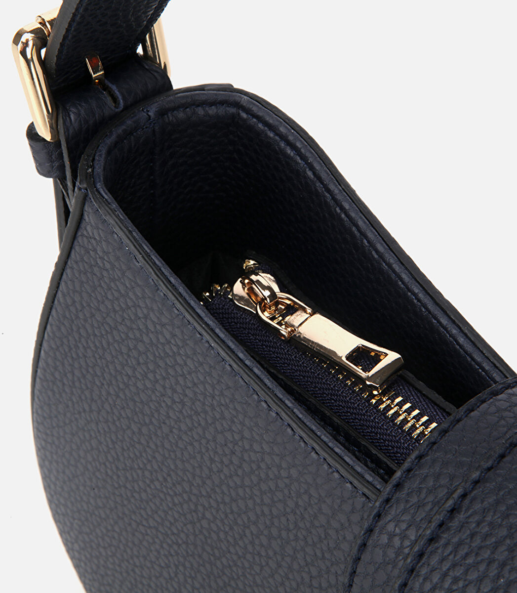 Kadın Lacivert Kilit Detaylı Omuz Çantası