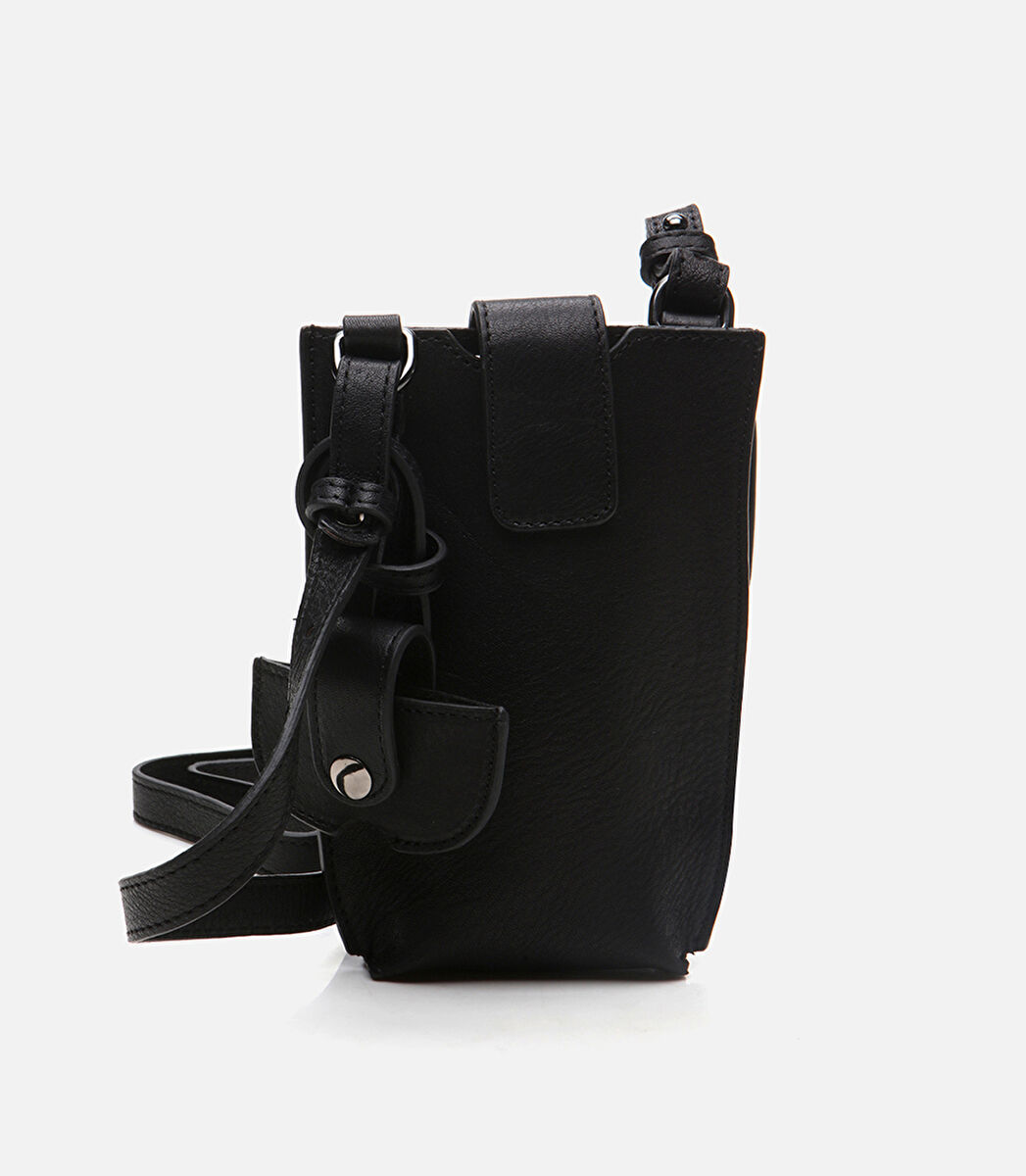 Erkek Deri Siyah Postacı Çantası