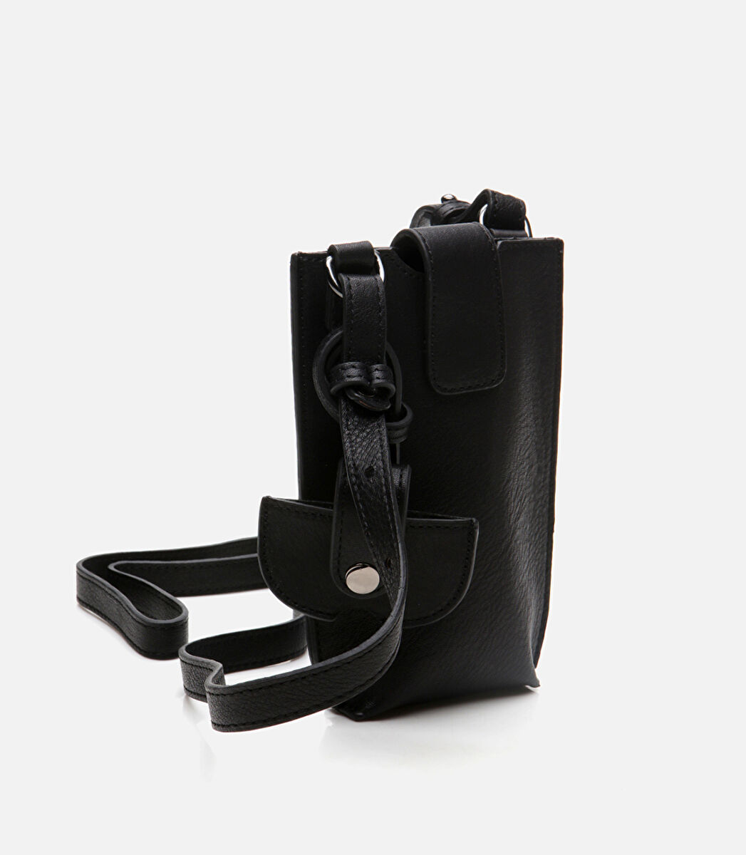 Erkek Deri Siyah Postacı Çantası