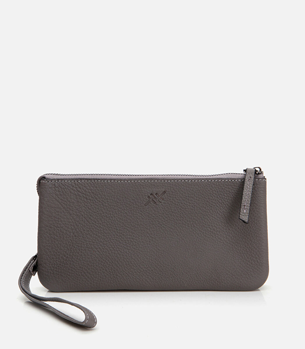 Erkek Deri Gri El Çantası