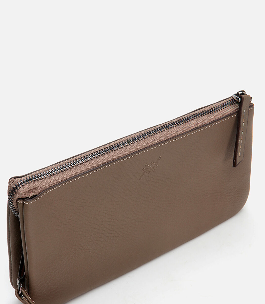 Erkek Deri Bej El Çantası