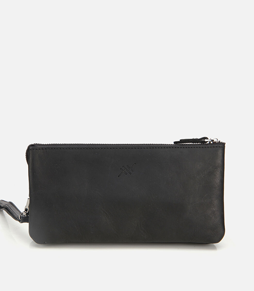 Erkek Deri Siyah El Çantası