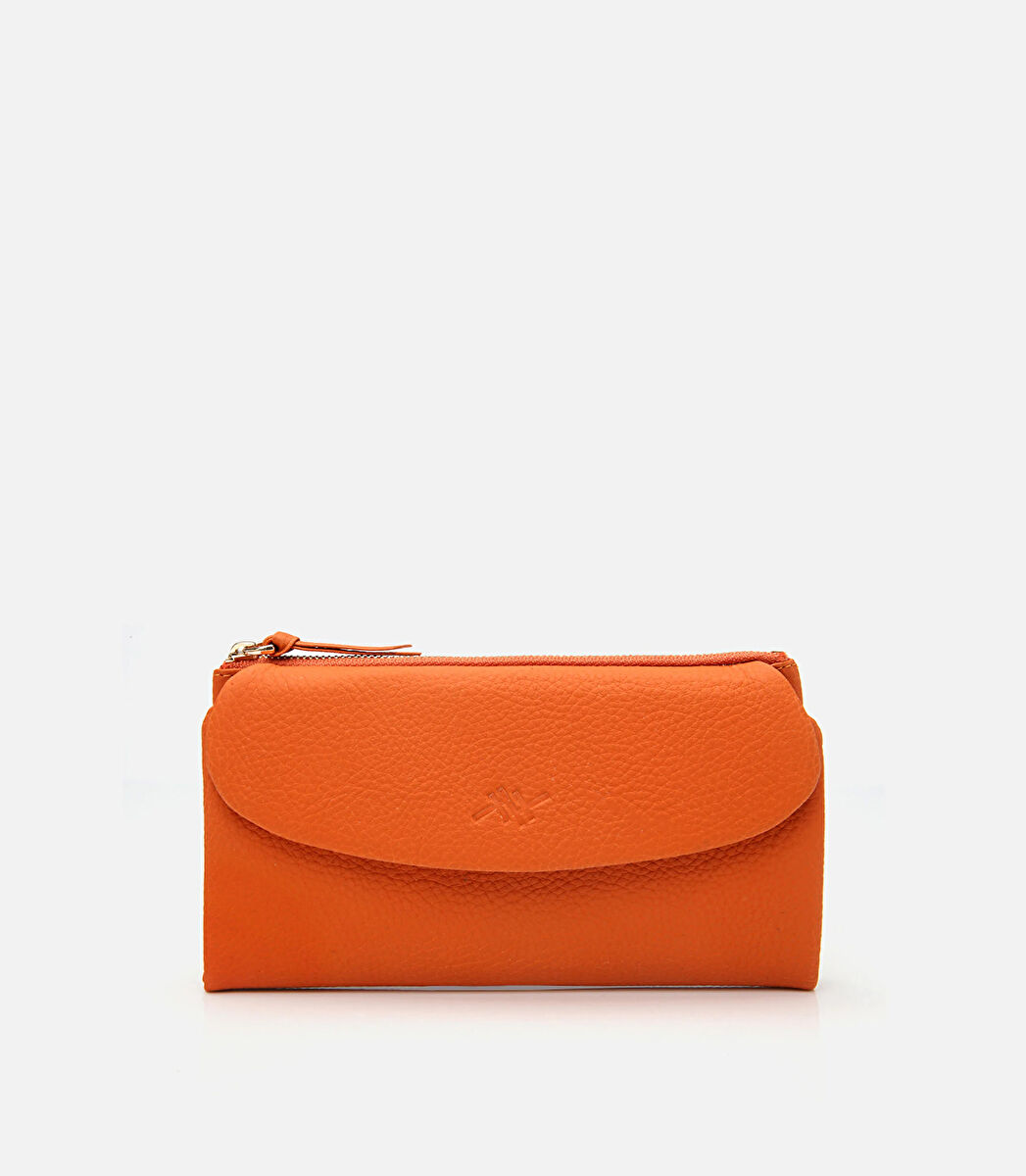 Kadın Deri Turuncu Cüzdan