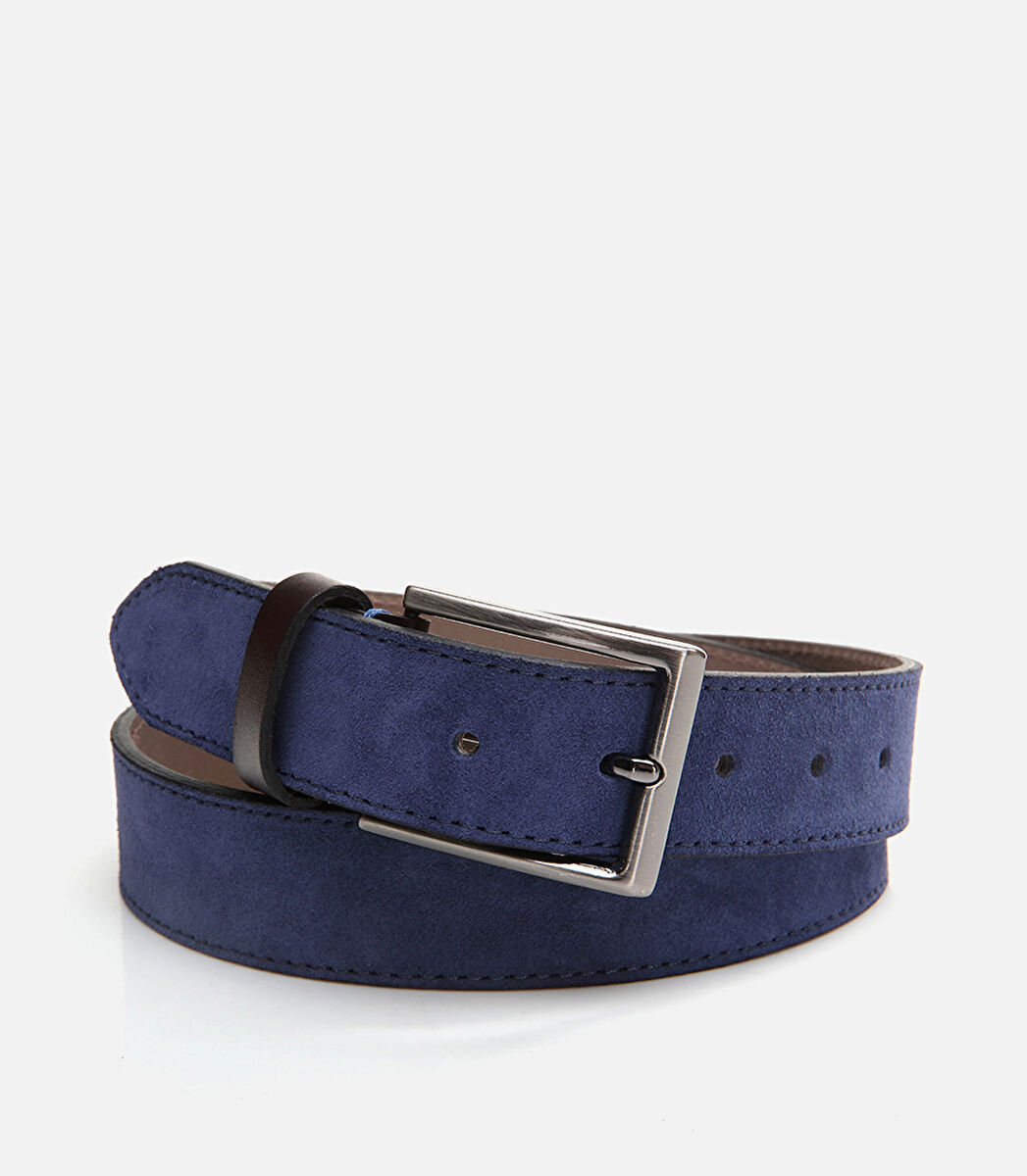 Erkek Deri Lacivert Kemer