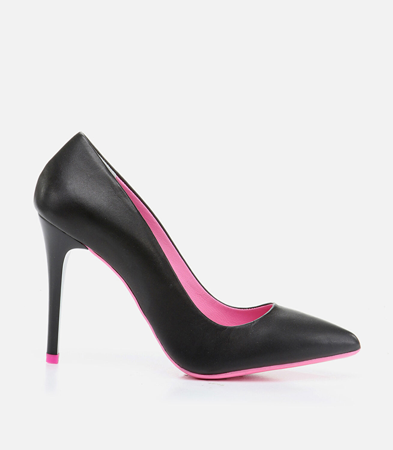 Kadın Deri Siyah Stiletto