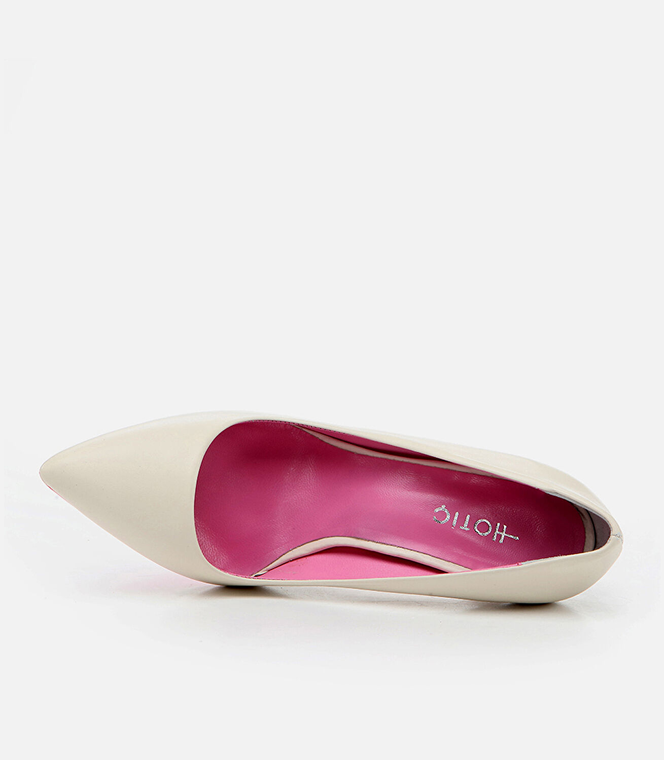 Kadın Deri Ekru Stiletto