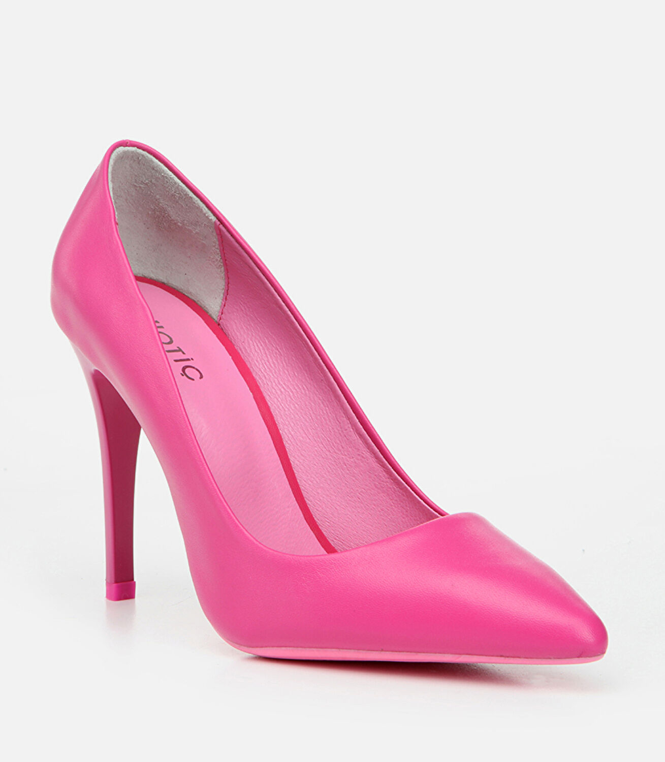 Kadın Deri Pembe Stiletto