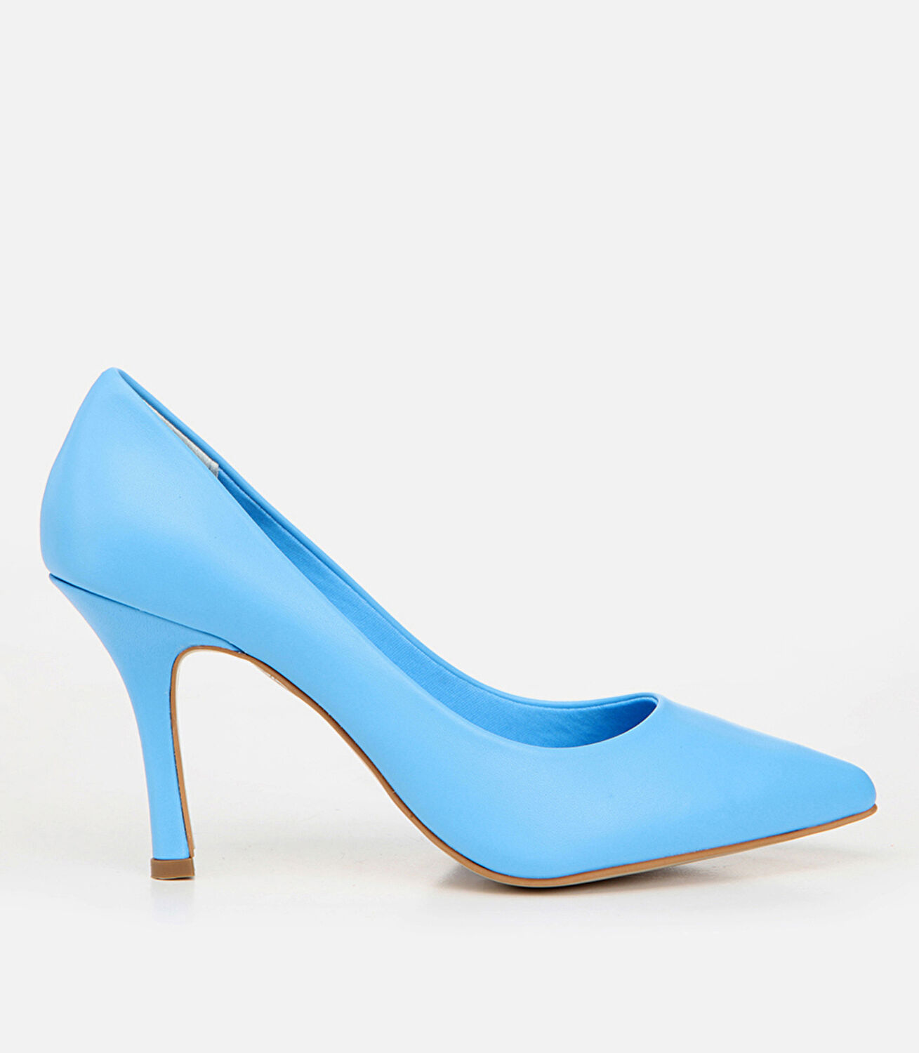 Kadın Deri Açık Mavi  Stiletto