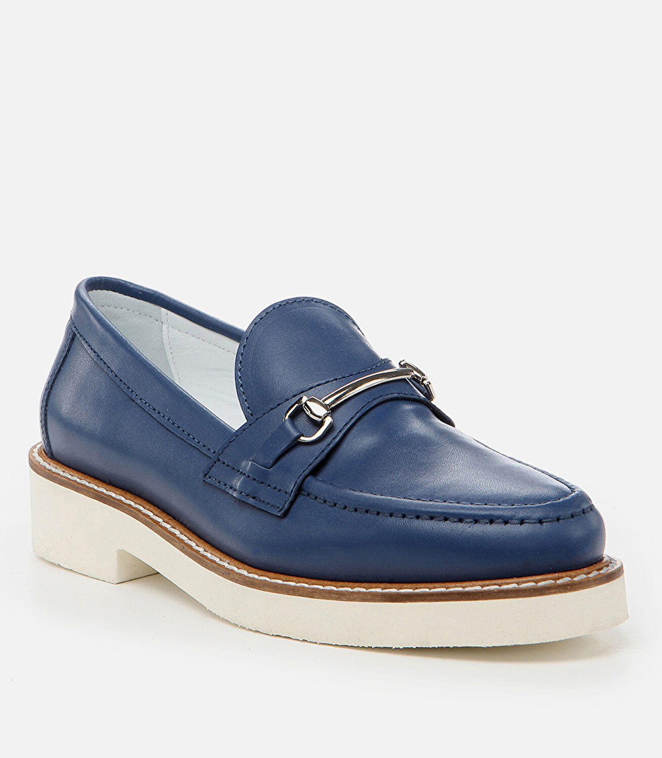 Kadın Deri Lacivert Loafer