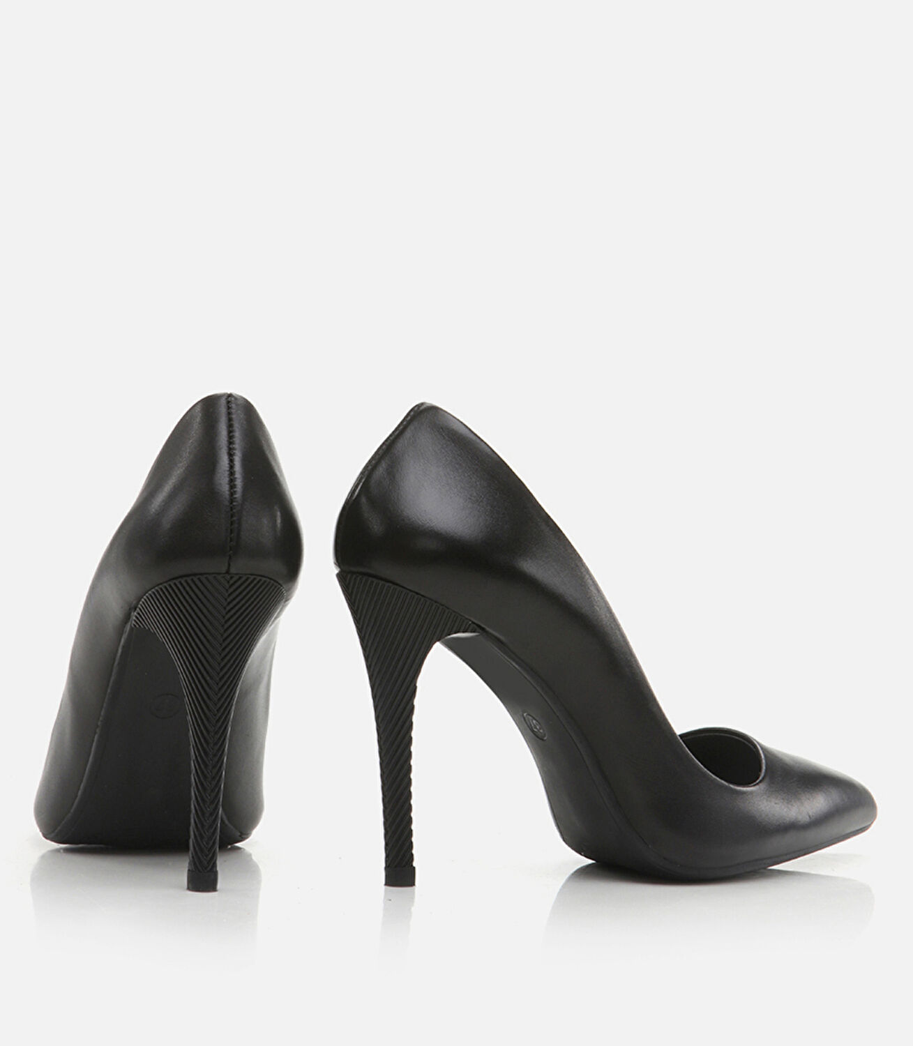 Kadın Deri Siyah Stiletto