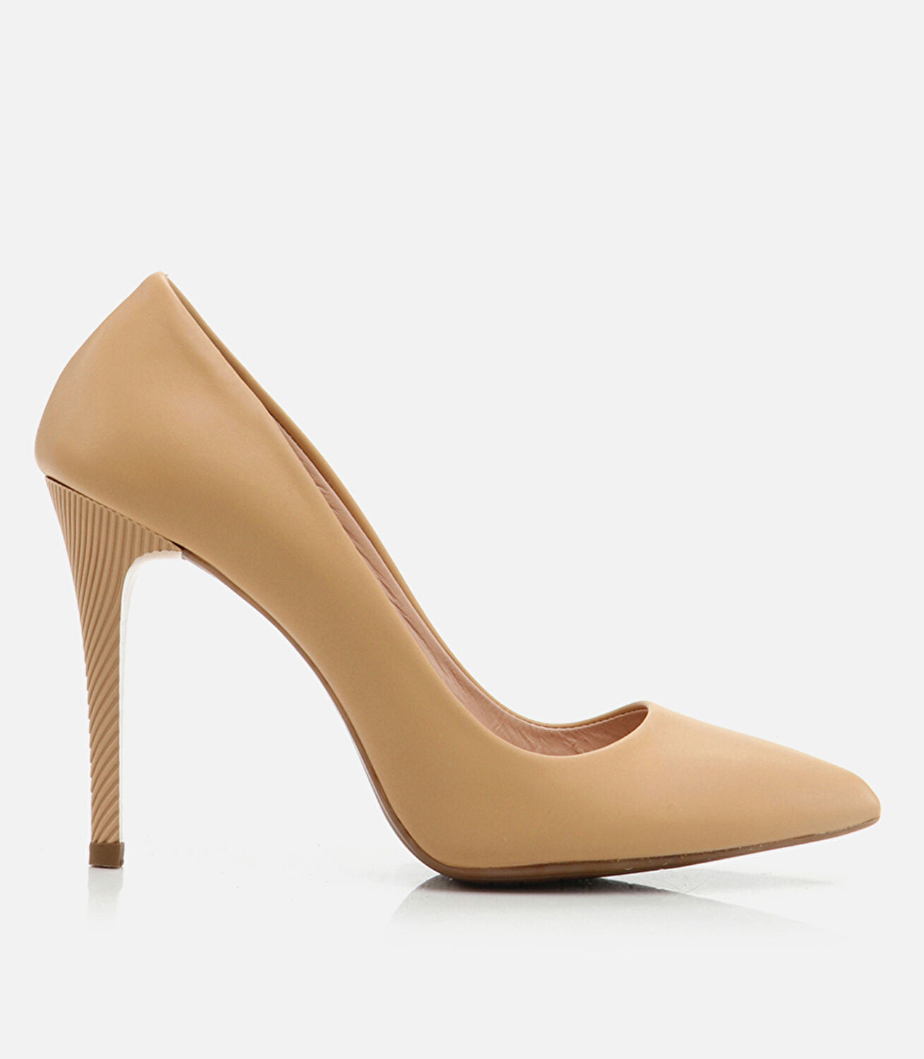 Kadın Deri Naturel Stiletto