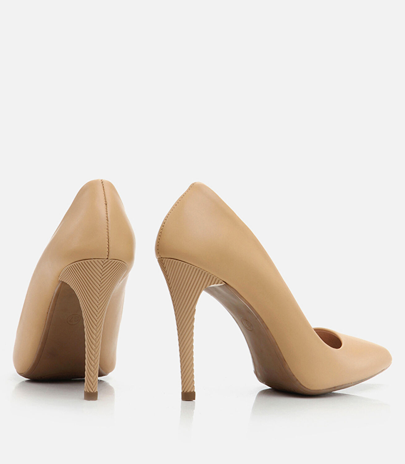 Kadın Deri Naturel Stiletto