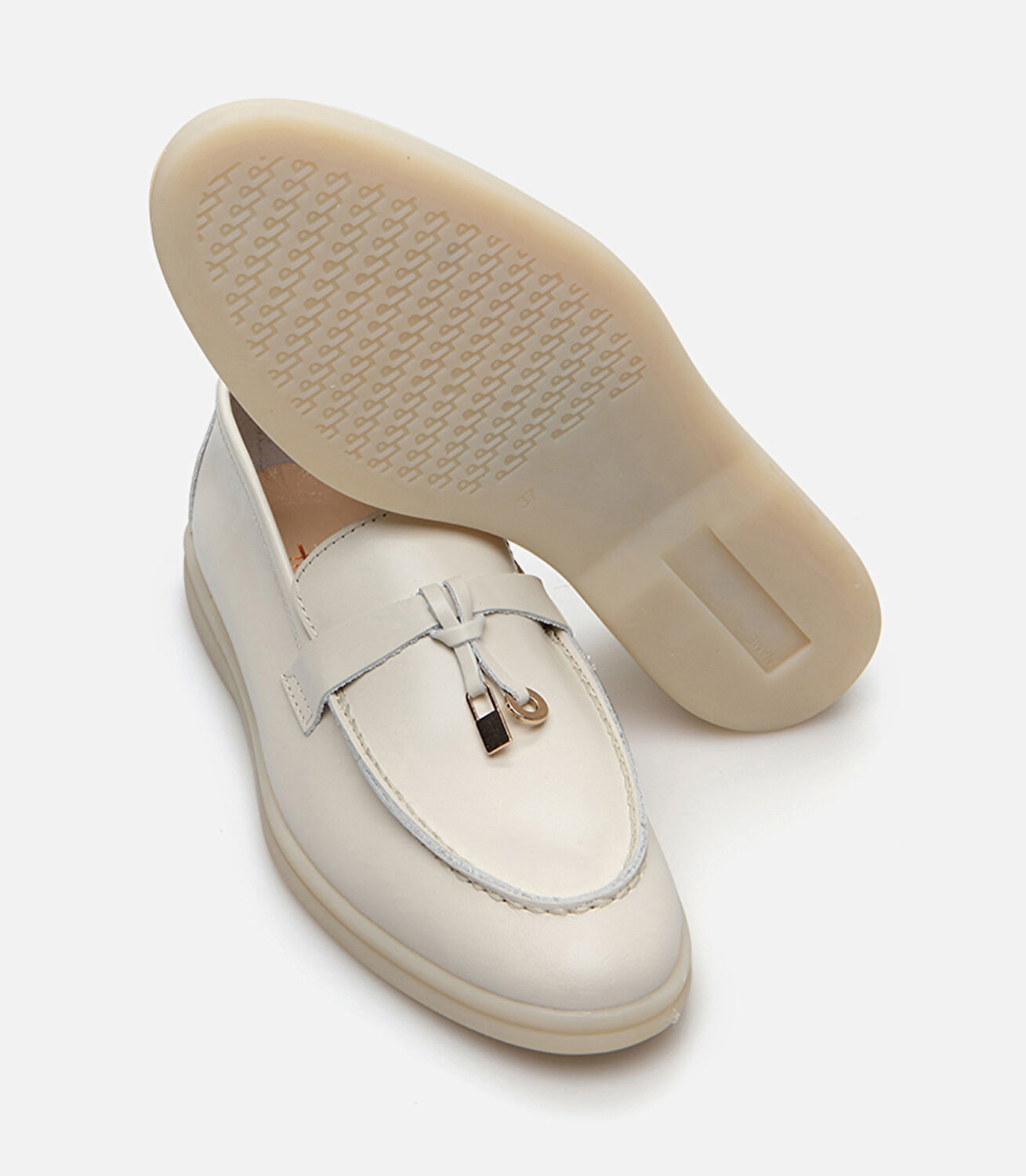 Kadın Deri Ekru Loafer