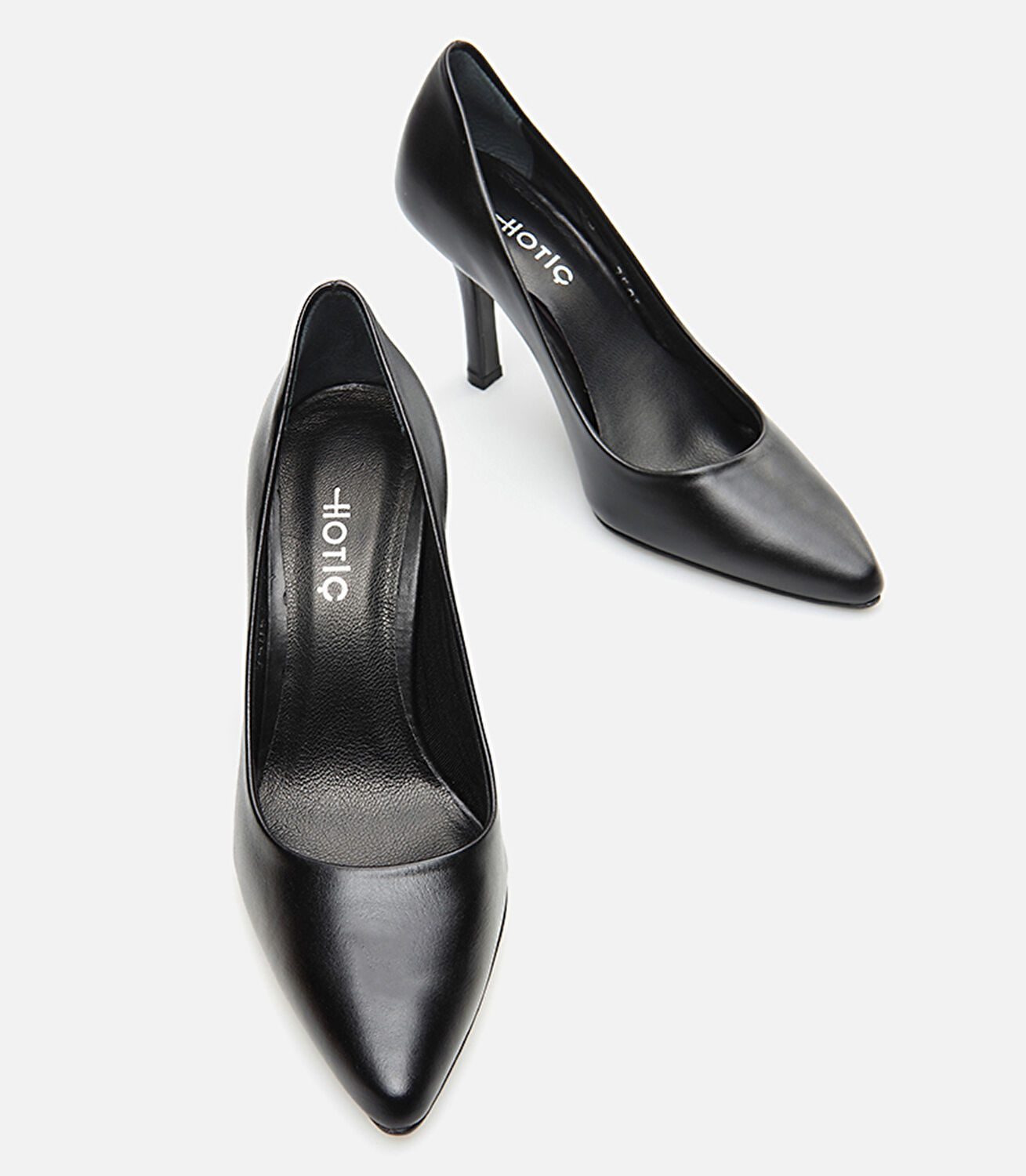 Kadın Deri Siyah Stiletto