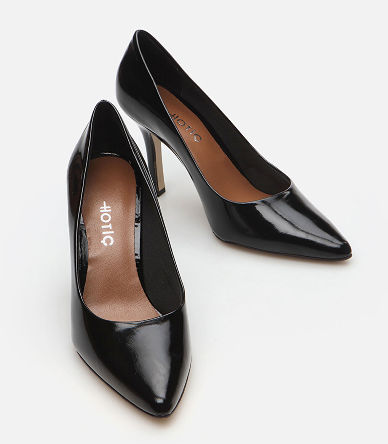 Kadın Deri Siyah Stiletto