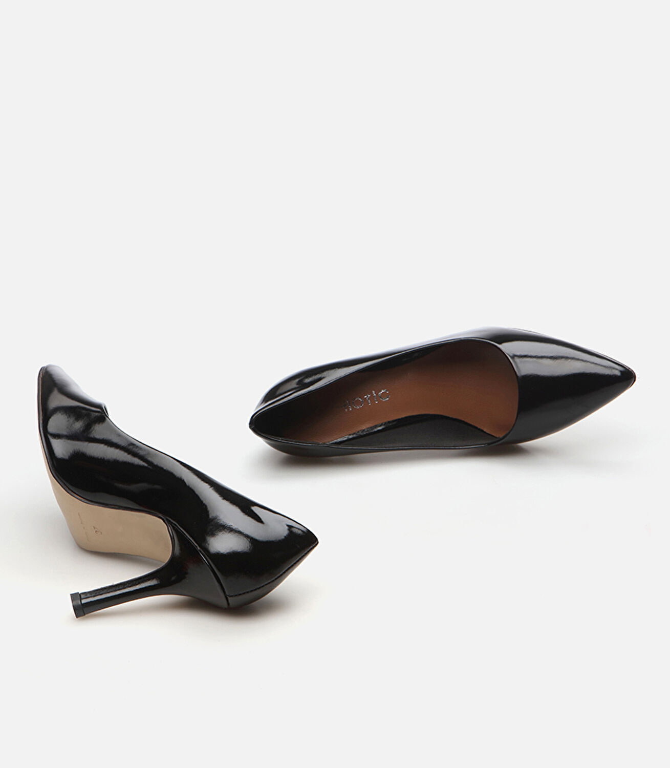 Kadın Deri Siyah Stiletto