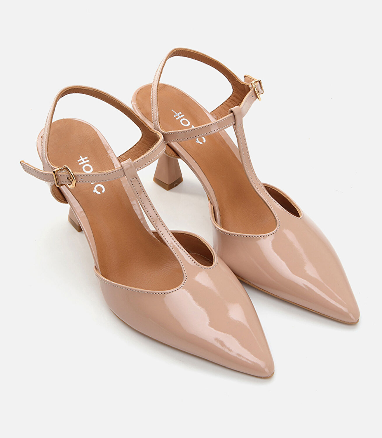 Kadın Deri Pudra Stiletto