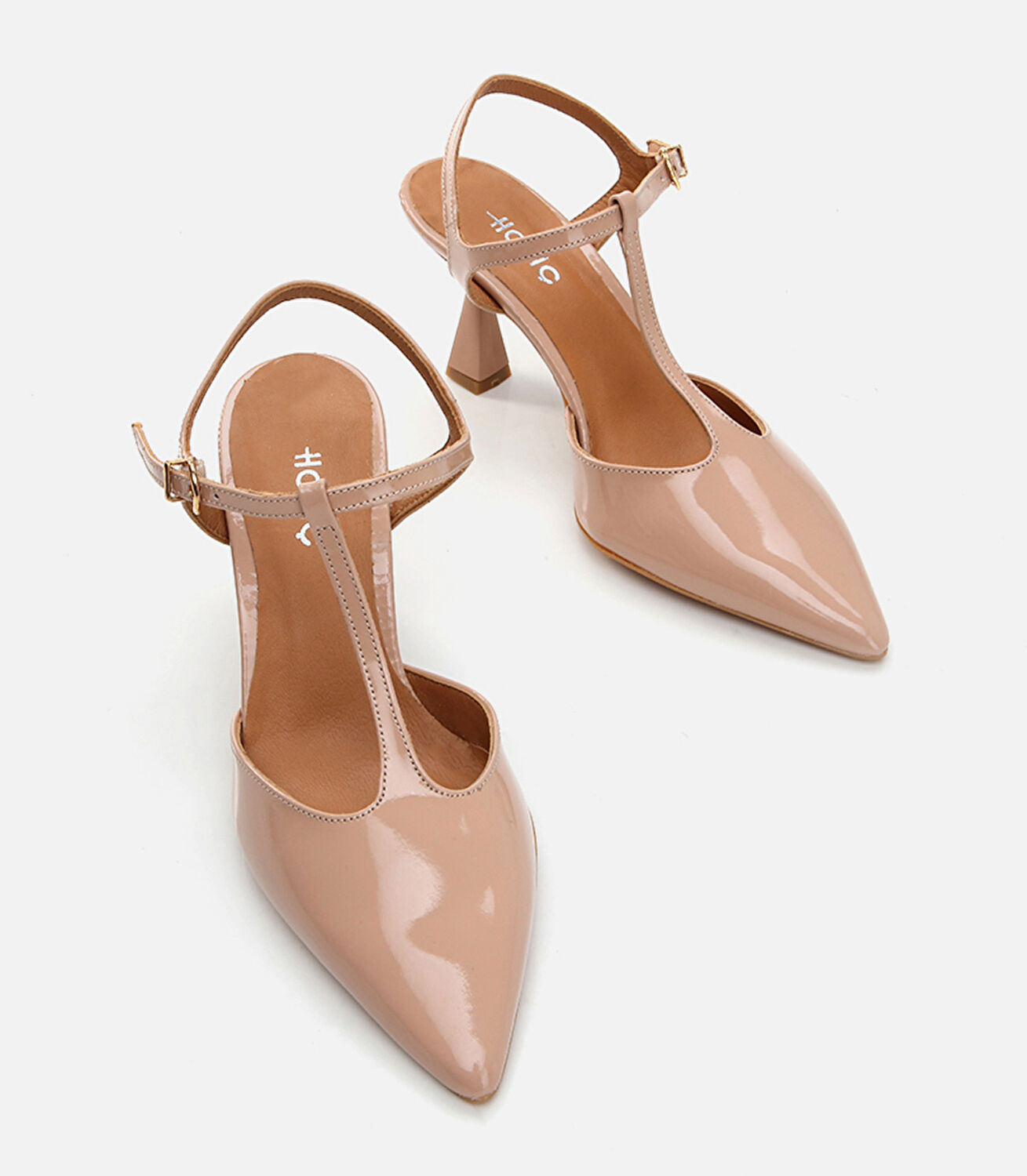 Kadın Deri Pudra Stiletto