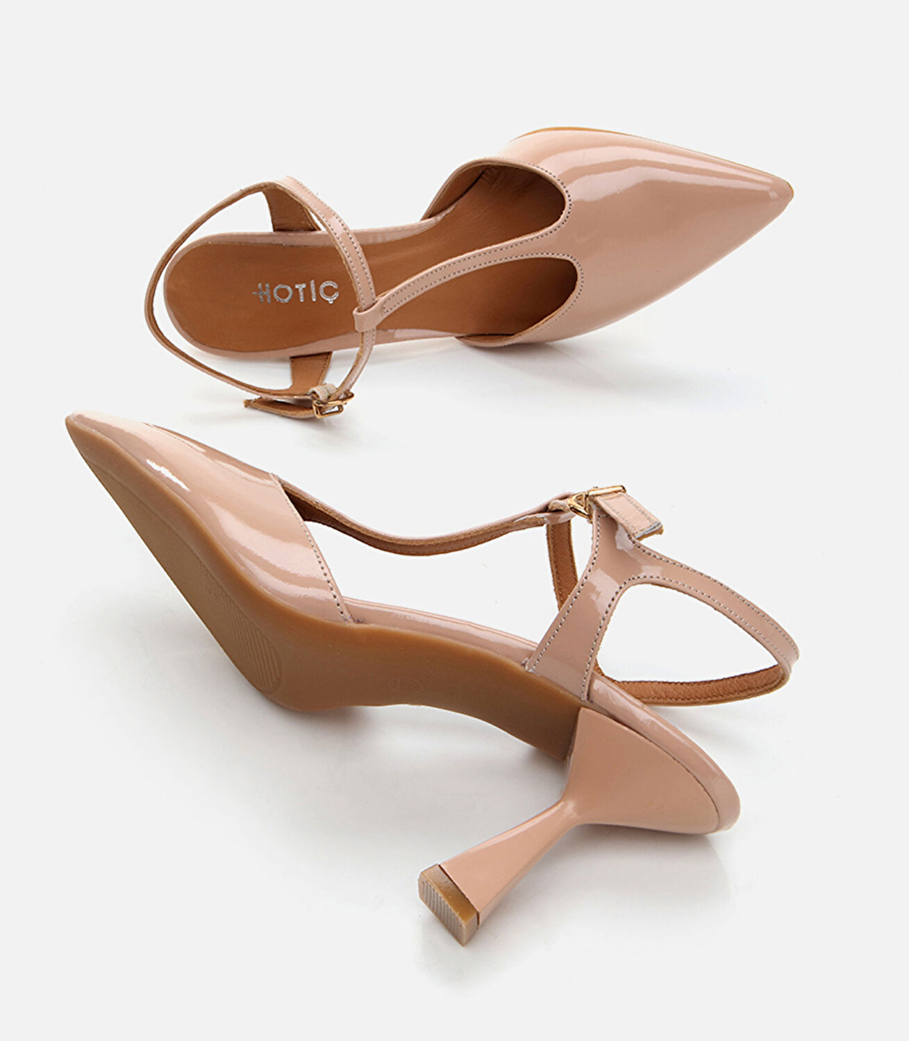 Kadın Deri Pudra Stiletto